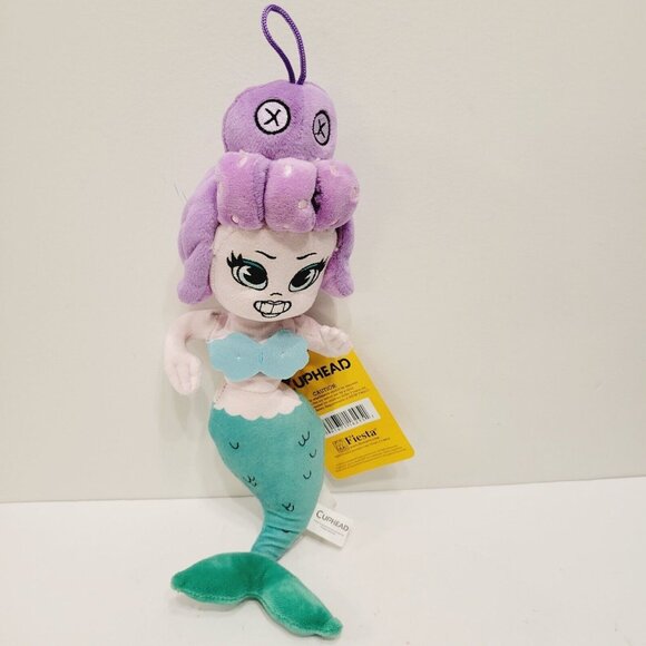 Cuphead Cala Maria Mermaid Plush Toy 8" Fiesta 2019 Soft Stuffed Doll - Picture 2 of 7